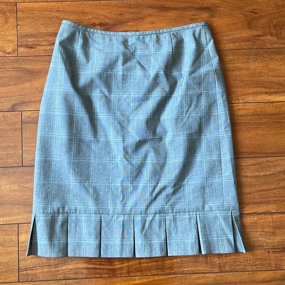 Gray Plaid Women's Skirt Size M
